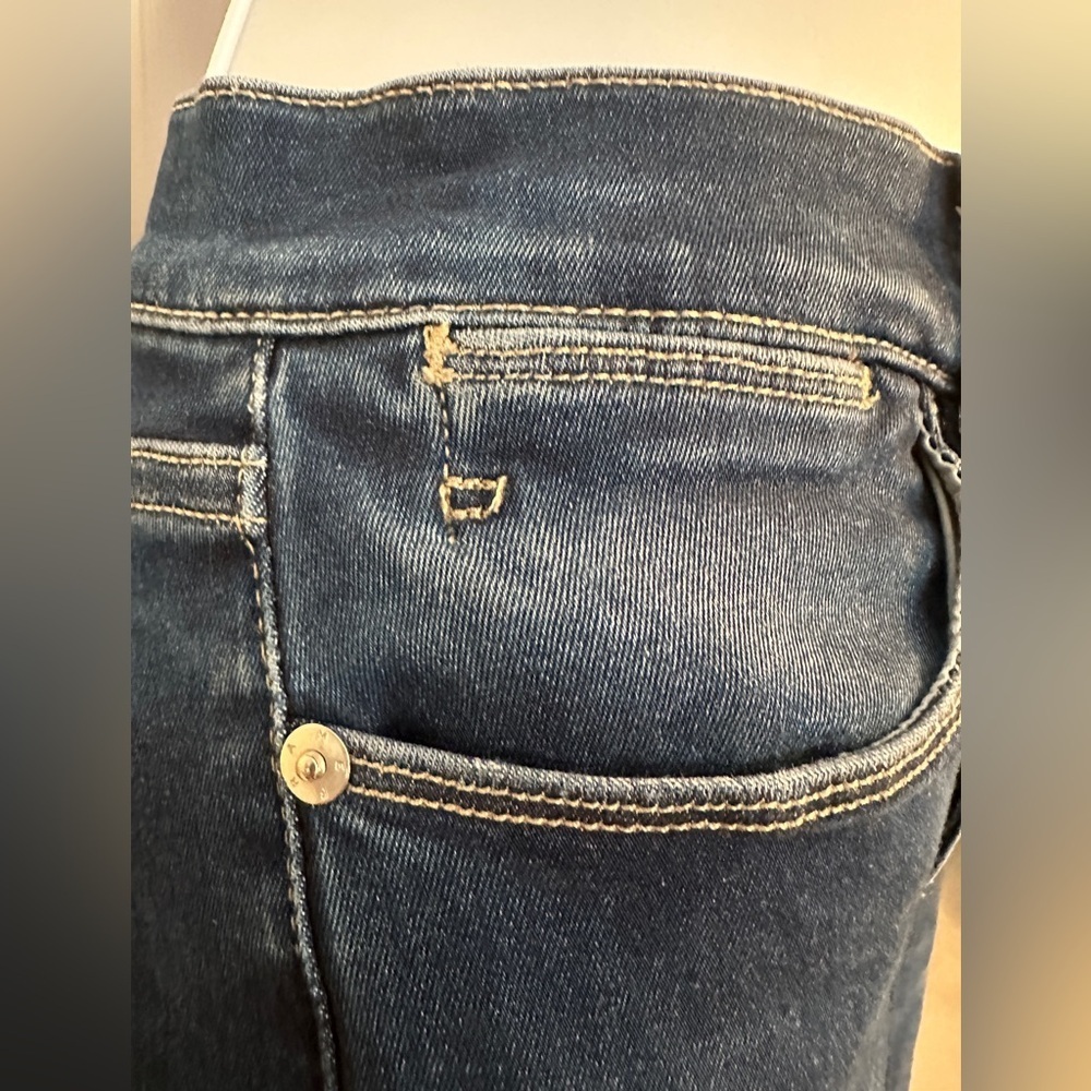 FRAME Le High Straight Jeans Raw Hem Size 27 Stretch Crop - Picture 11 of 11